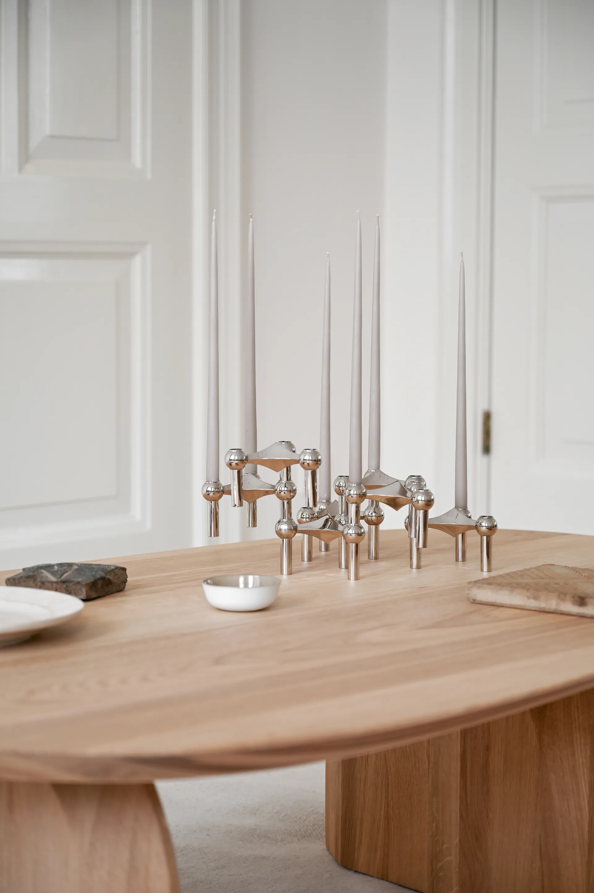 STOFF tapered candle by ester & erik 6-pack, sand STOFF