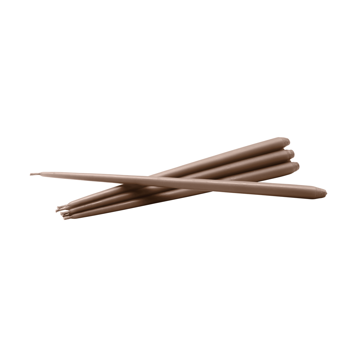 STOFF STOFF tapered candle by ester & erik 6-pack Soft brown