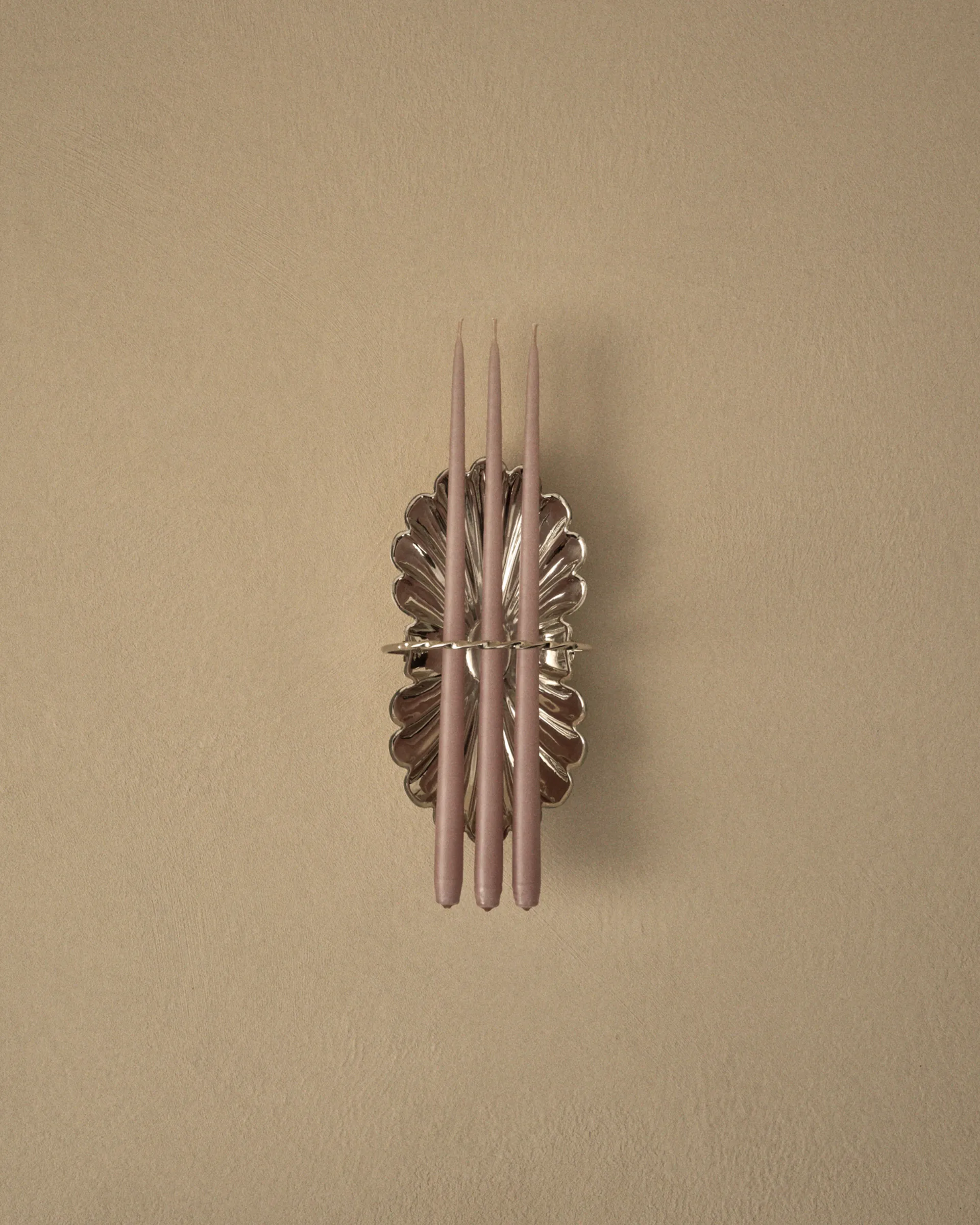 STOFF tapered candle by ester & erik 6-pack, Soft rose STOFF