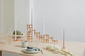 STOFF tapered candle by ester & erik 6-pack - Soft rose - STOFF