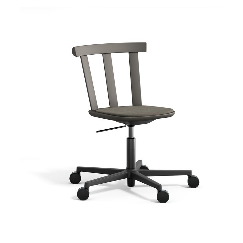 Stolab Alt chair swivel base upholstered seat birch Hallingdal 65-153 dark grey-dark grey 62