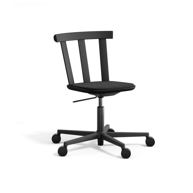 Stolab Alt chair swivel base upholstered seat birch Hallingdal 65-180 black-matte black 99