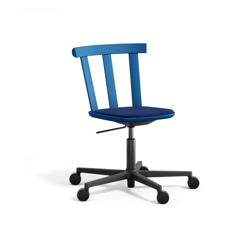 Stolab Alt chair swivel base upholstered seat birch Hallingdal 65-754 blue-Baltic blue 28