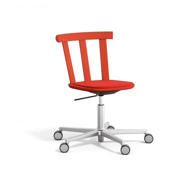 Stolab Alt chair swivel base upholstered seat birch Vidar 4, 542 red-strawberry red 44