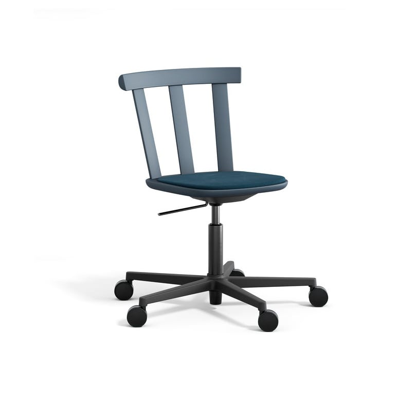 Stolab Alt chair swivel base upholstered seat birch Vidar 4, 733 blue-thunder 66