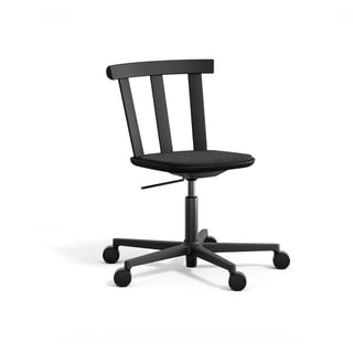 Stolab Alt chair swivel base upholstered seat oak Hallingdal 65-180 black-matte black 99