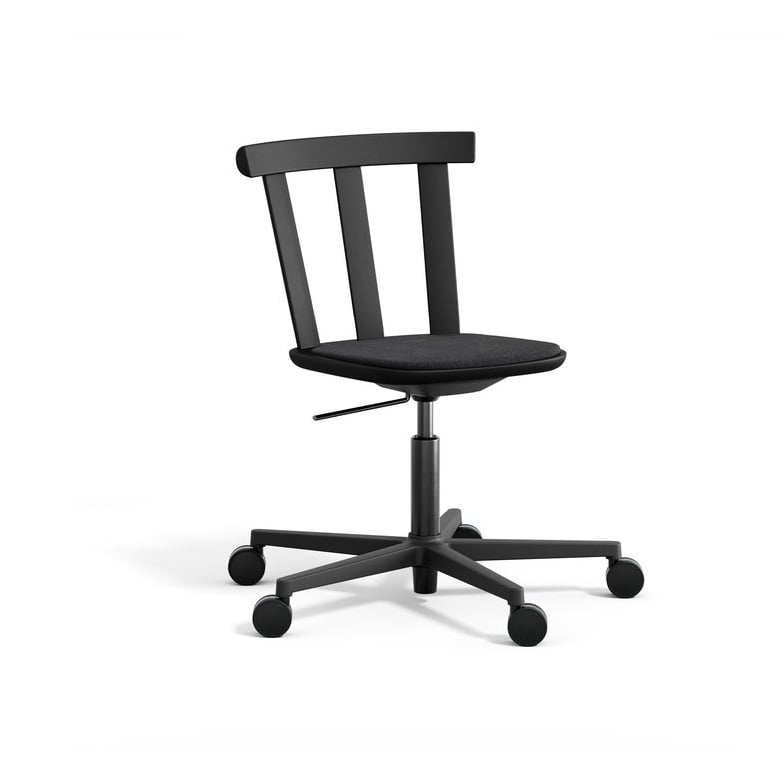 Stolab Alt chair swivel base upholstered seat oak Hallingdal 65-180 black-matte black 99