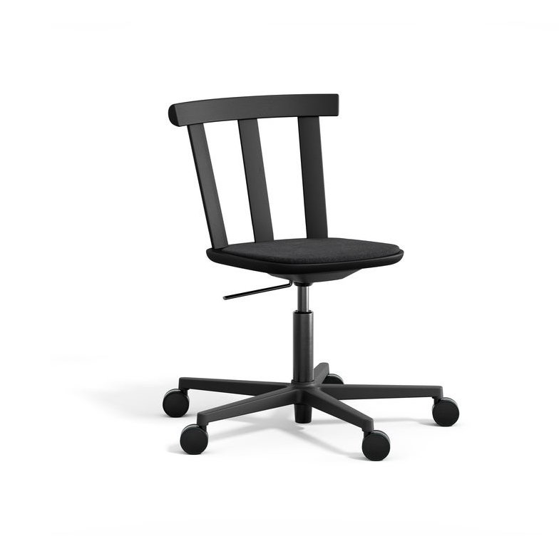 Stolab Alt chair swivel base upholstered seat oak Hallingdal 65-180 black-matte black 99