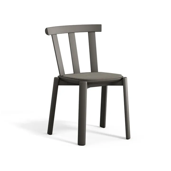 Stolab Alt chair upholstered seat birch Hallingdal 65-153 dark grey-dark grey 62