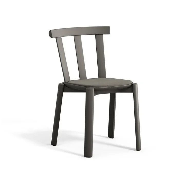 Stolab Alt chair upholstered seat birch Hallingdal 65-153 dark grey-dark grey 62