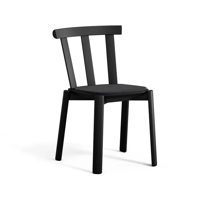 Stolab Alt chair upholstered seat birch Hallingdal 65-180 black-matte black 99