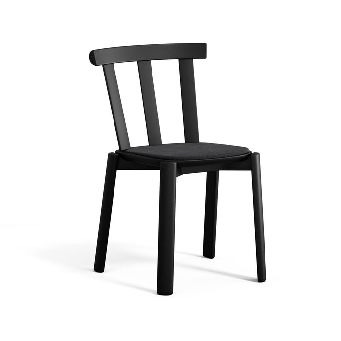 Stolab Alt chair upholstered seat birch Hallingdal 65-180 black-matte black 99