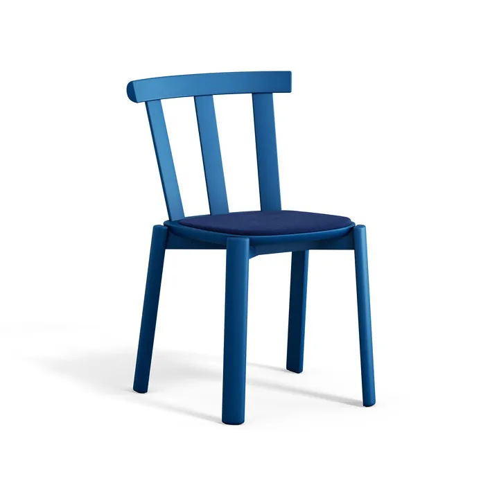 Stolab Alt chair upholstered seat birch Hallingdal 65-754 blue-Baltic Blue 28