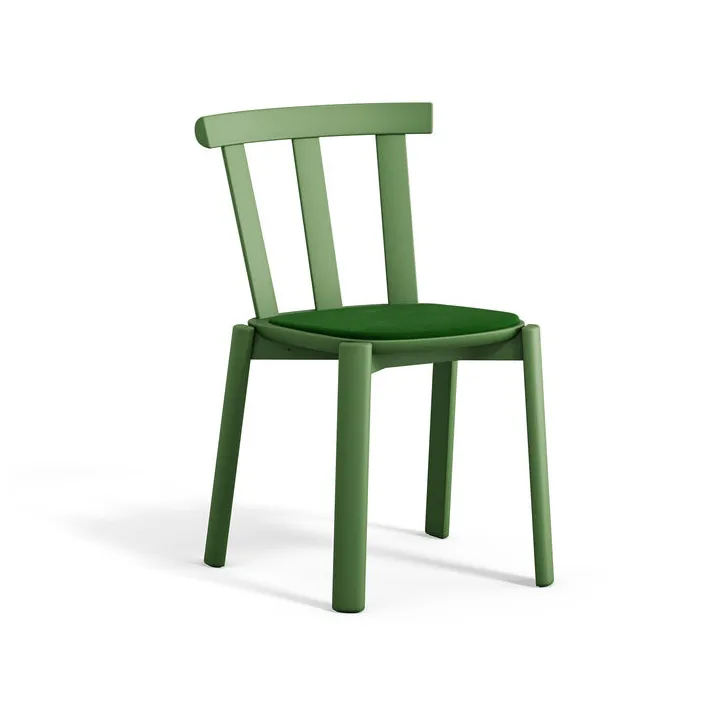 Stolab Alt chair upholstered seat birch Hallingdal 65-960 green-moss green 16