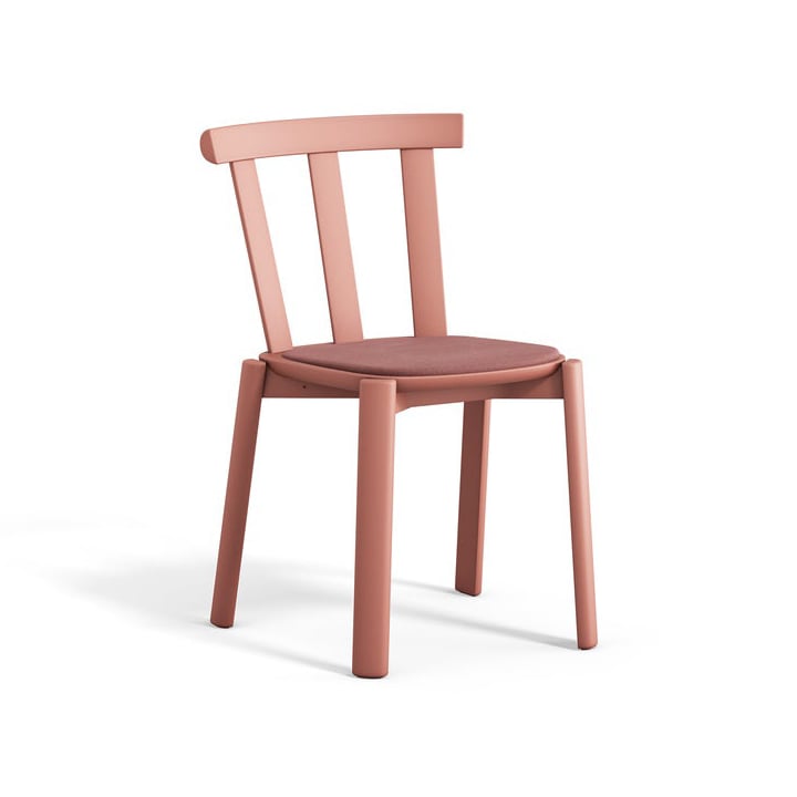 Stolab Alt chair upholstered seat birch Vidar 4, 633 pink-mauve 27