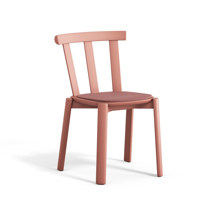 Stolab Alt chair upholstered seat birch Vidar 4, 633 pink-mauve 27