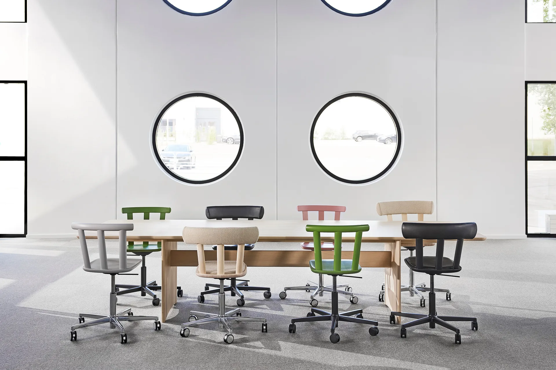 Alt table 320x110 cm birch, Light matte lacquer Stolab