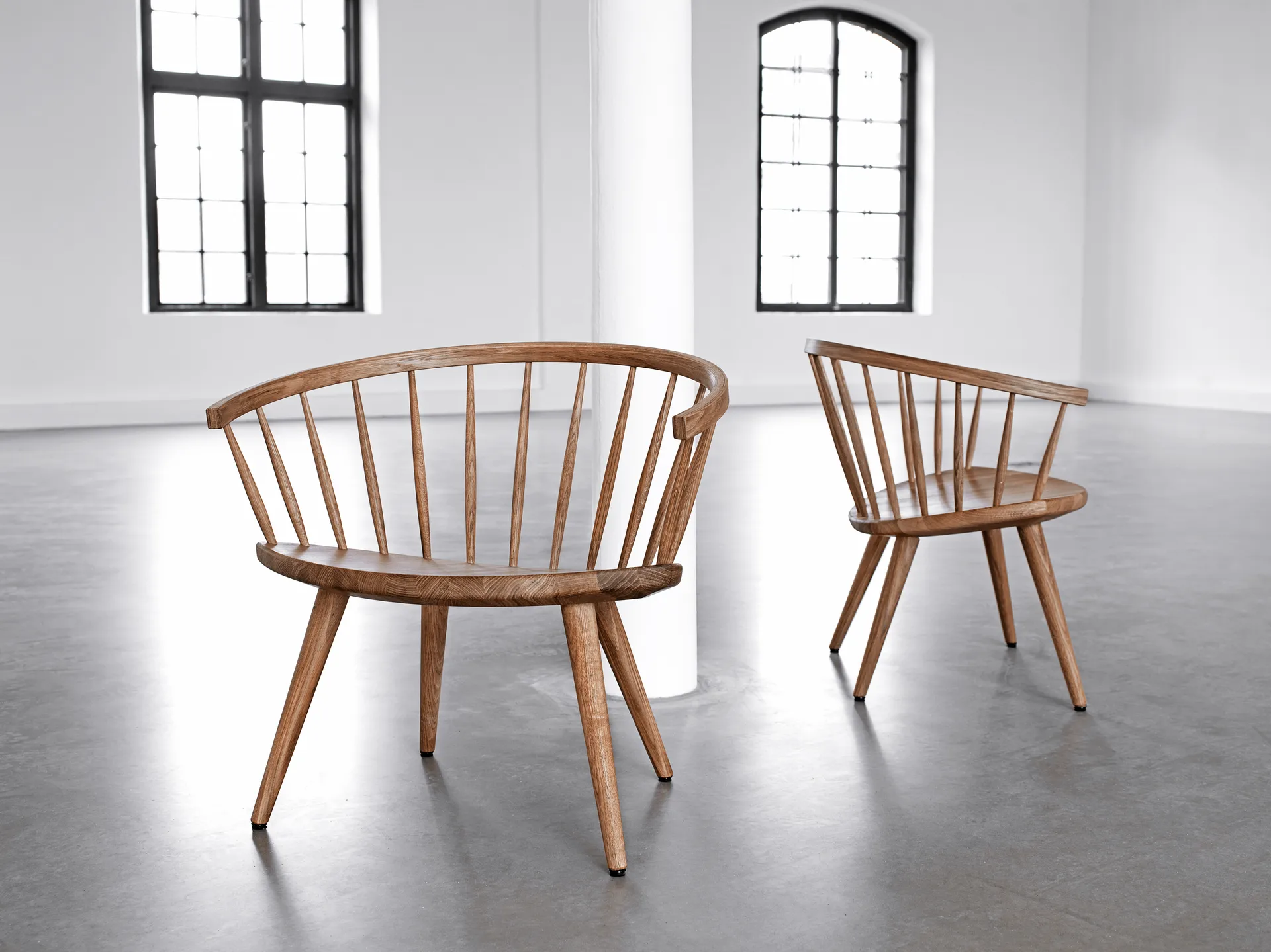 Arka lounges chair oak, Natural oil Stolab