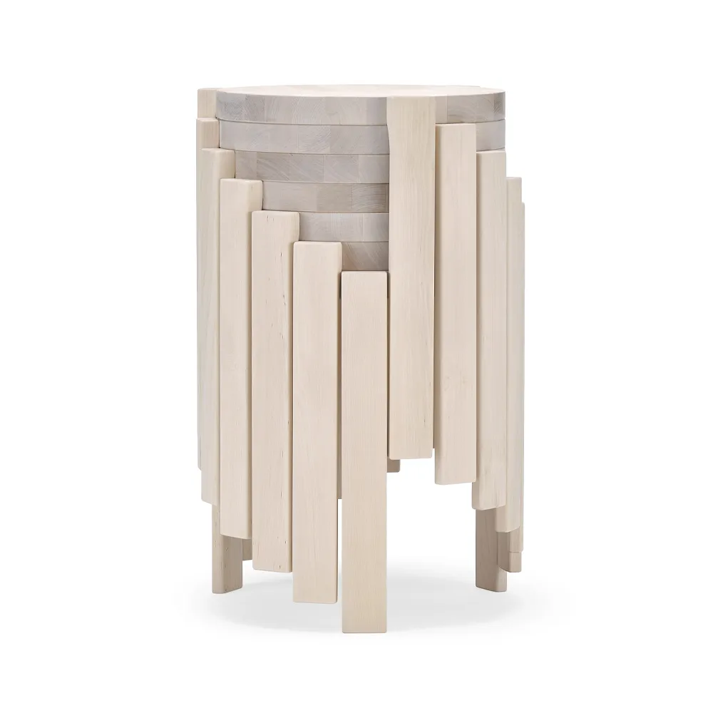 Bolt stool, Birch light matt lacquer Stolab