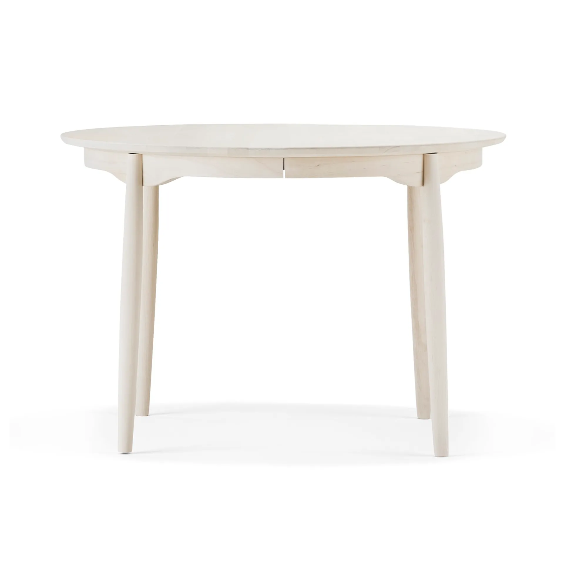 Carl dining table Ø115. divided, Birch white oil Stolab