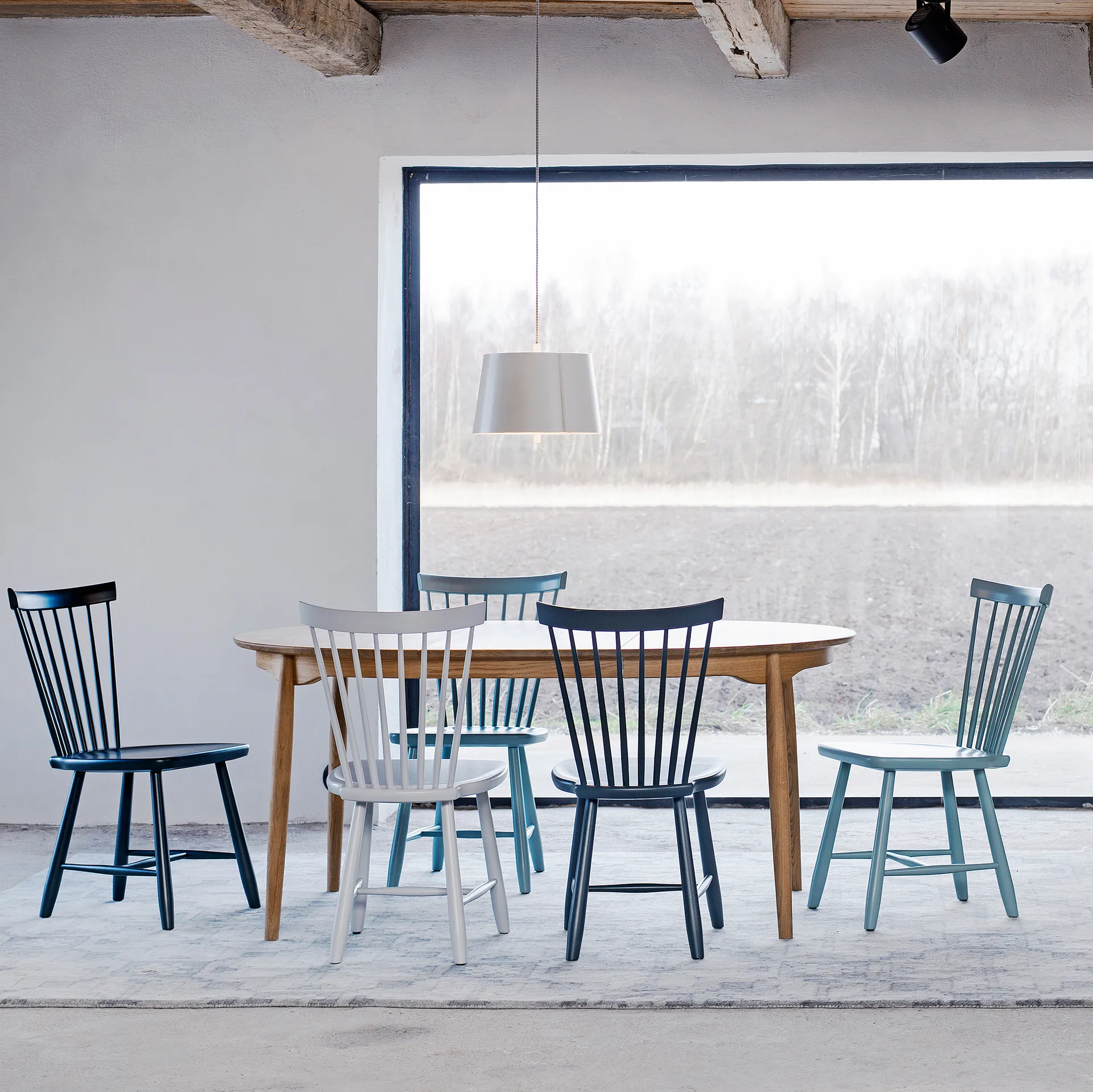 Carl dining table Ø115. divided, Oak - natural oil Stolab