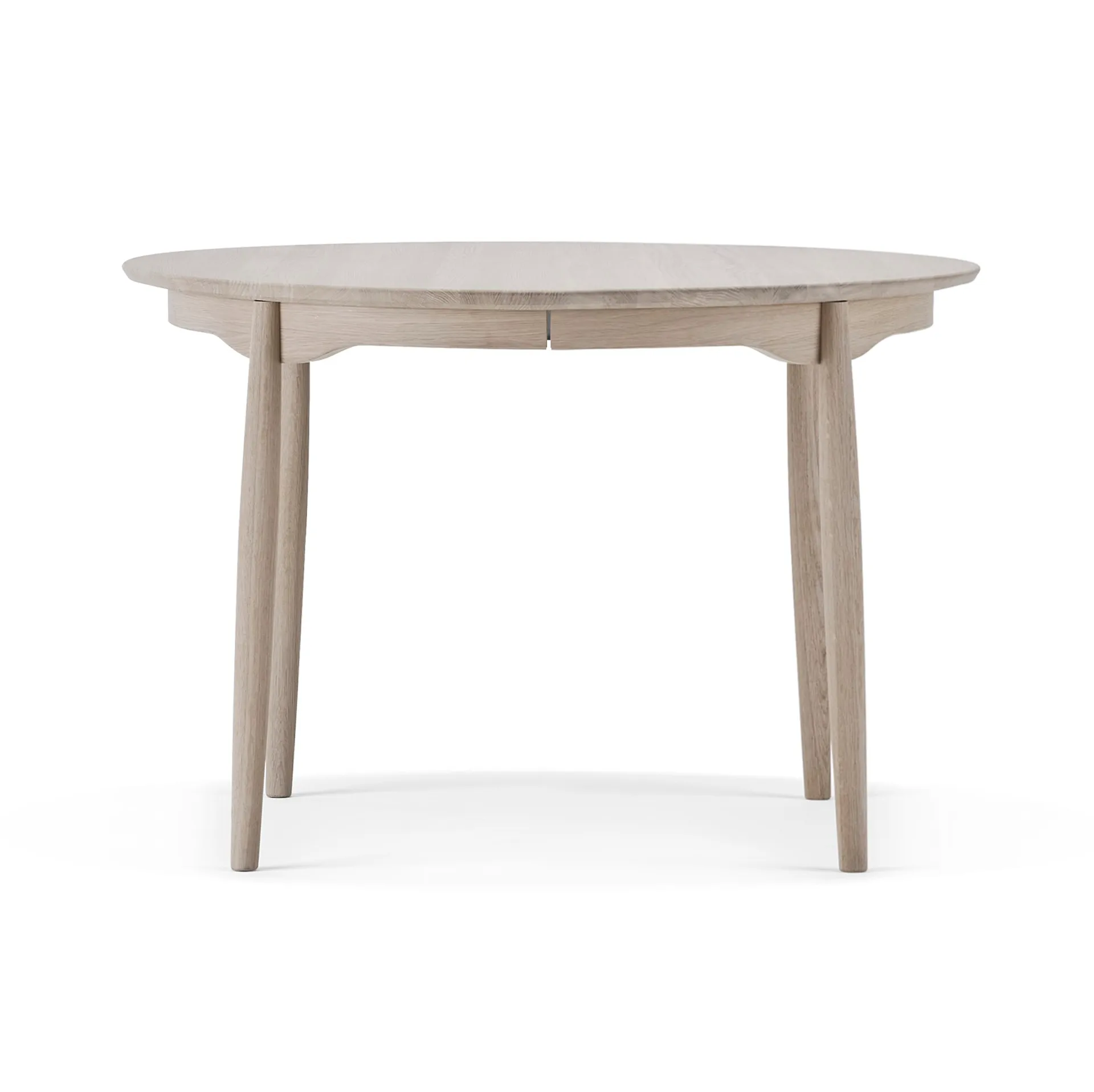 Carl dining table Ø115. divided, White oiled oak Stolab