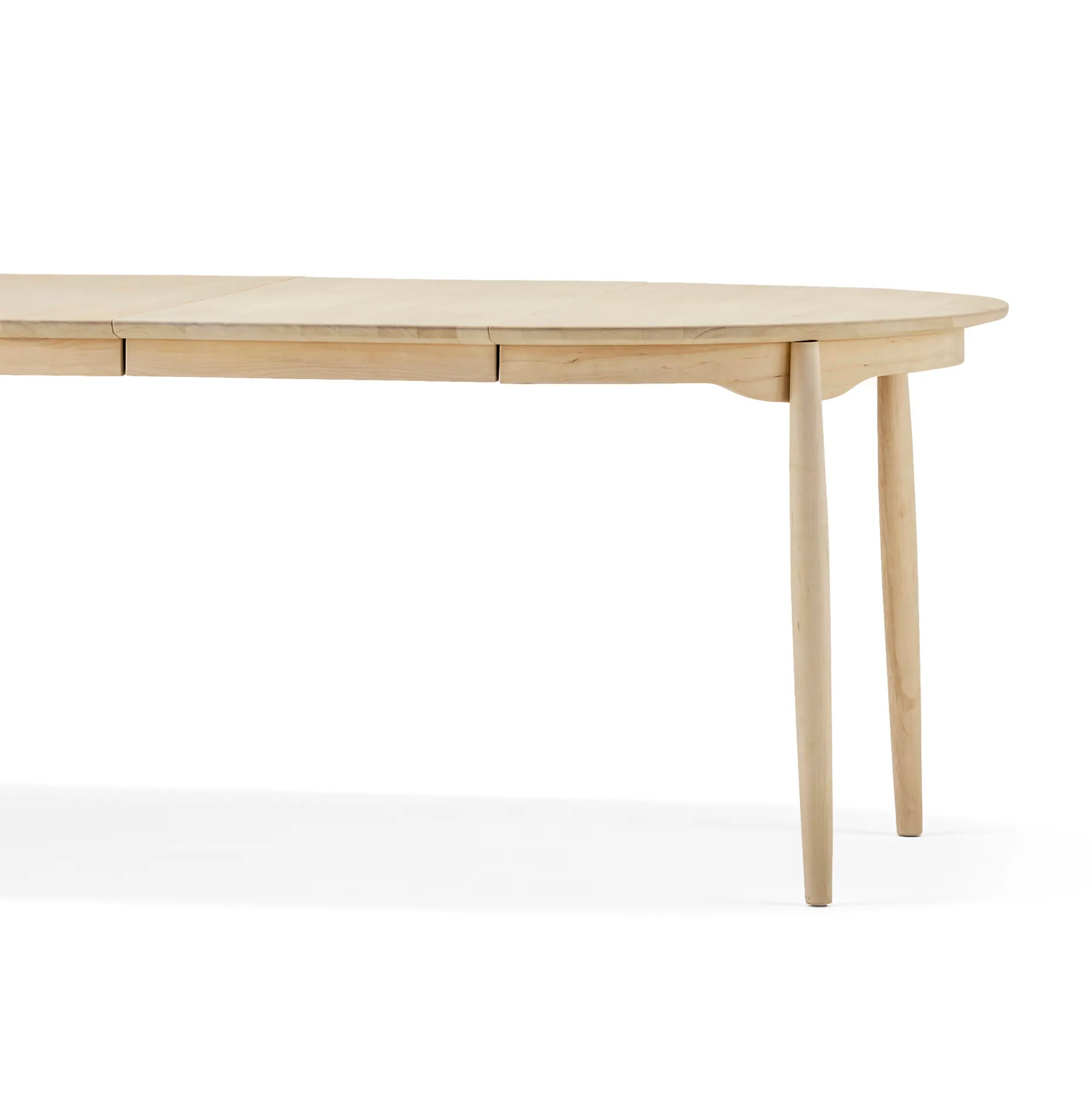 Carl dining table birch, Natural oil. 2 inserts Stolab