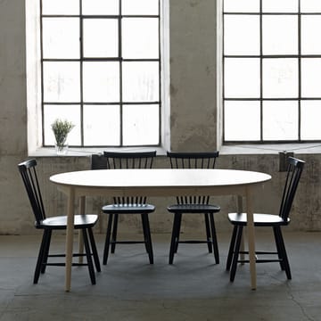 Carl dining table birch - White 21 covers. fixed disc - Stolab