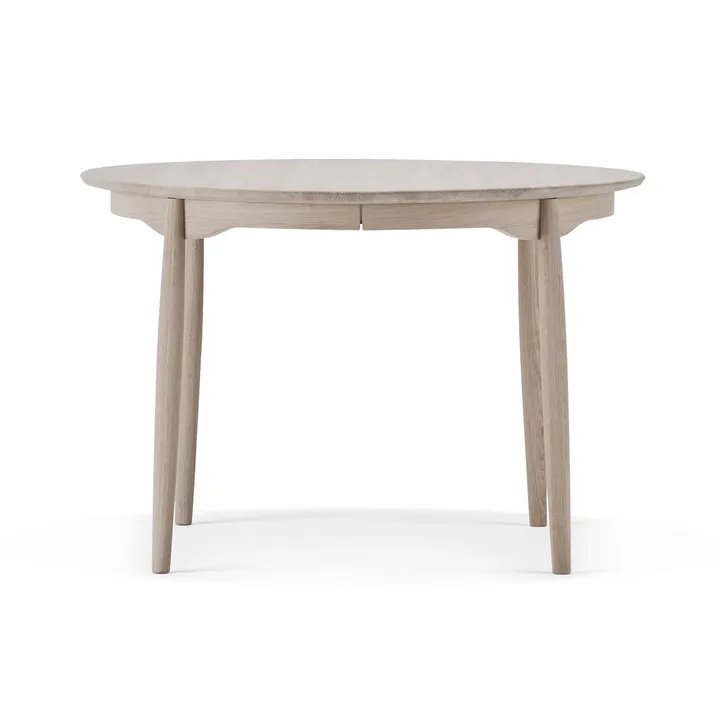 Carl dining table. divided - White oiled oak, Ø115 cm - Stolab