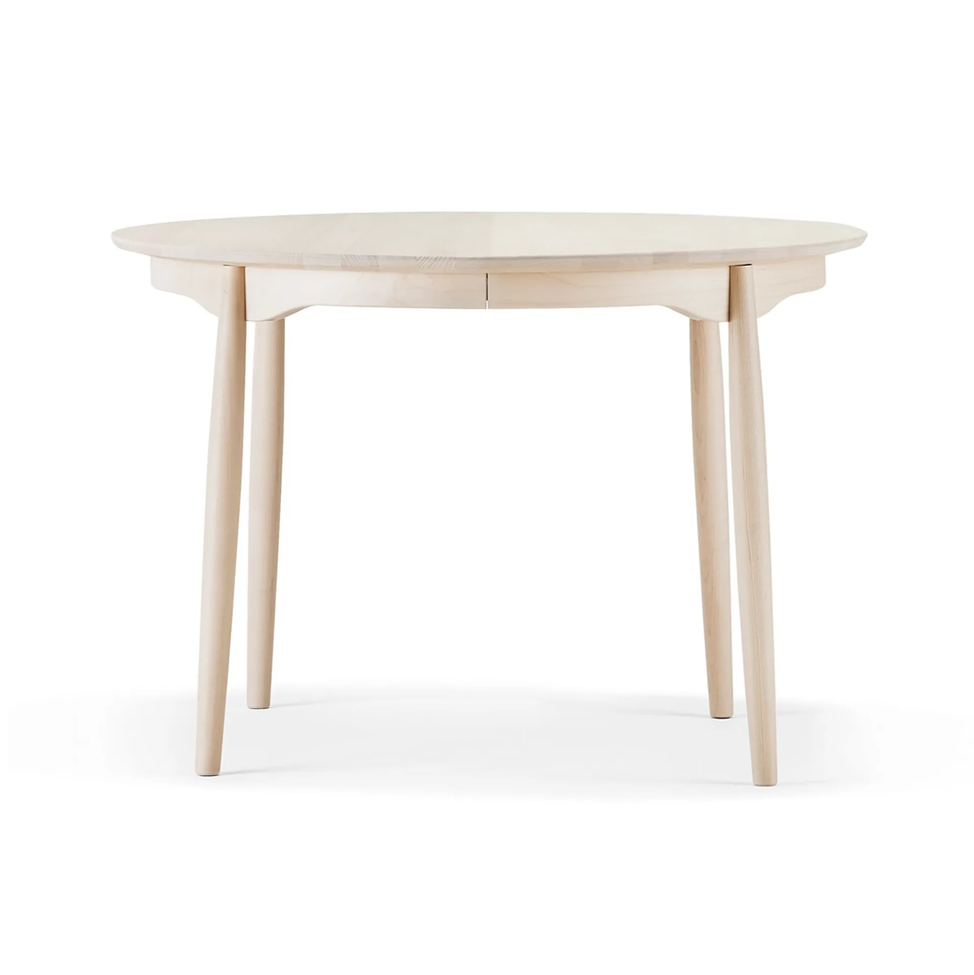 Carl dining table fixed disc (cannot dismantle) Ø115 cm, Birch light matt lacquered Stolab