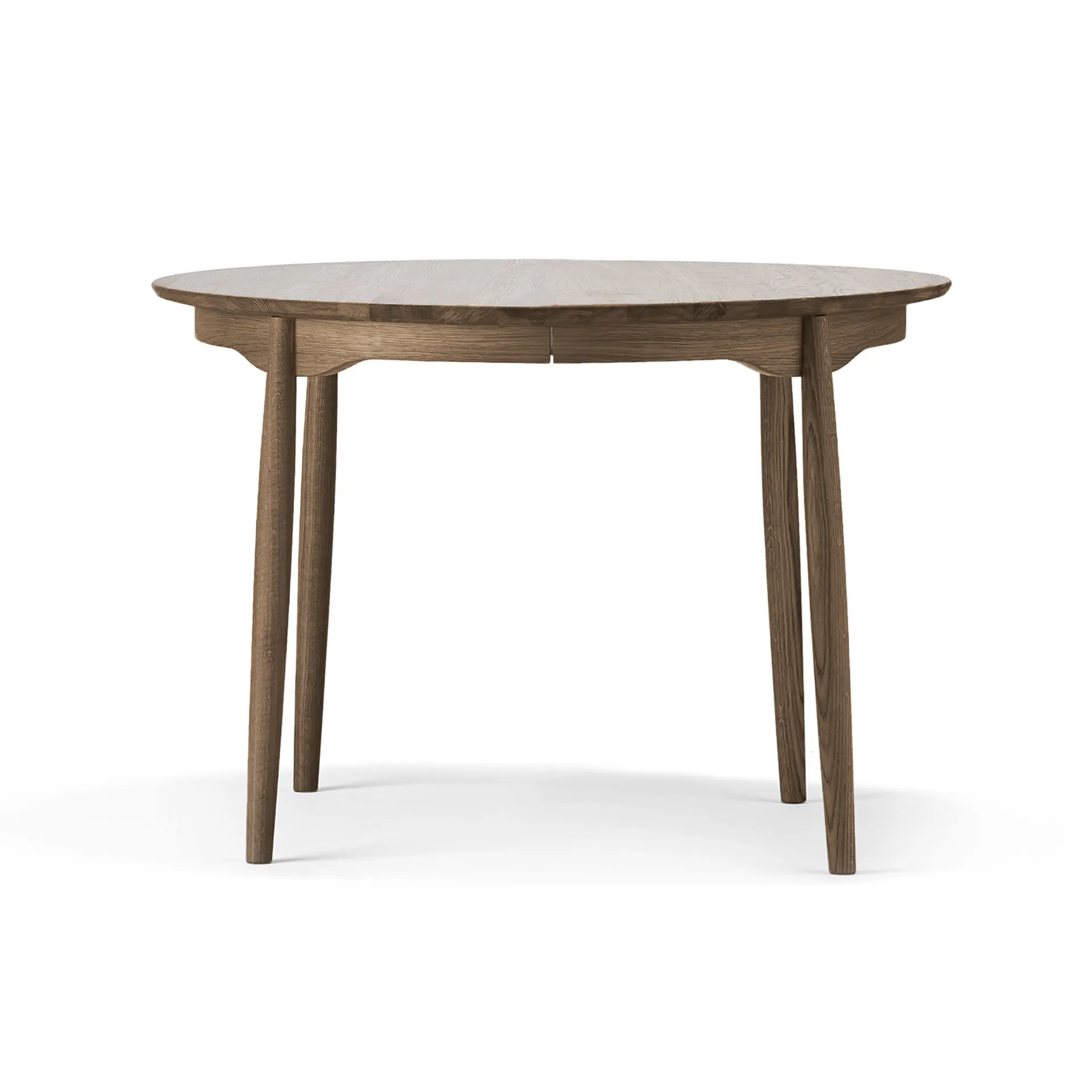 Carl dining table oak, Smoked oak Ø115 cm. fixed disk (un divided) Stolab