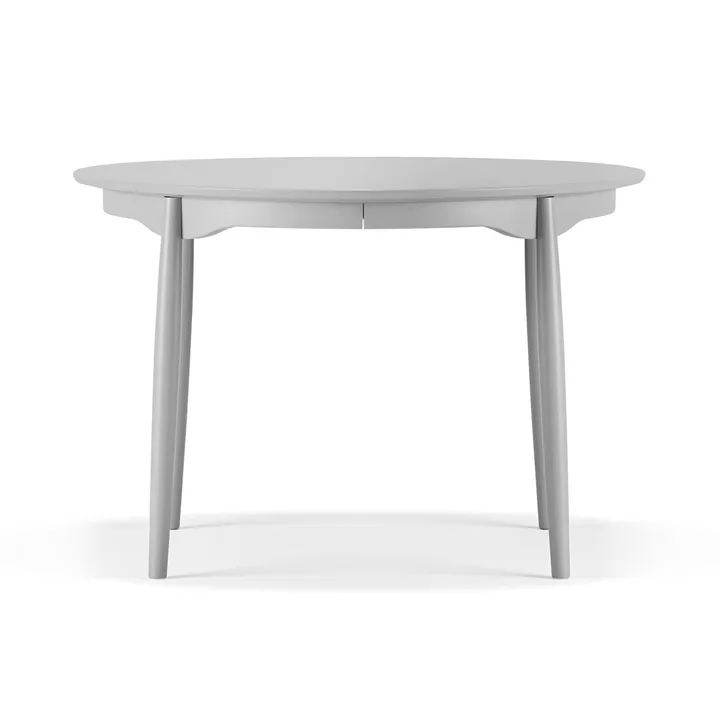 Carl extendable dining table - Birch light grey 51, Ø115 cm - Stolab