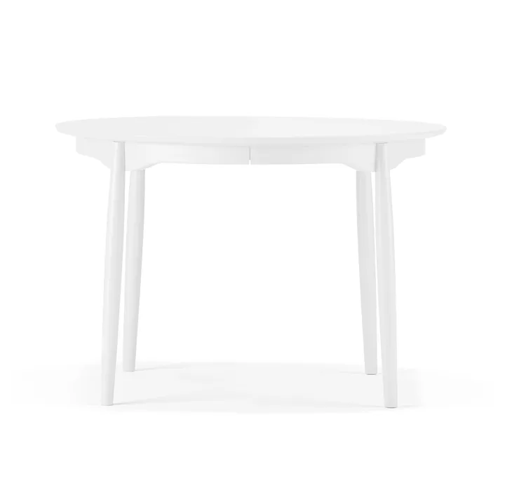 Carl extendable dining table - Birch white 21, Ø115 cm - Stolab