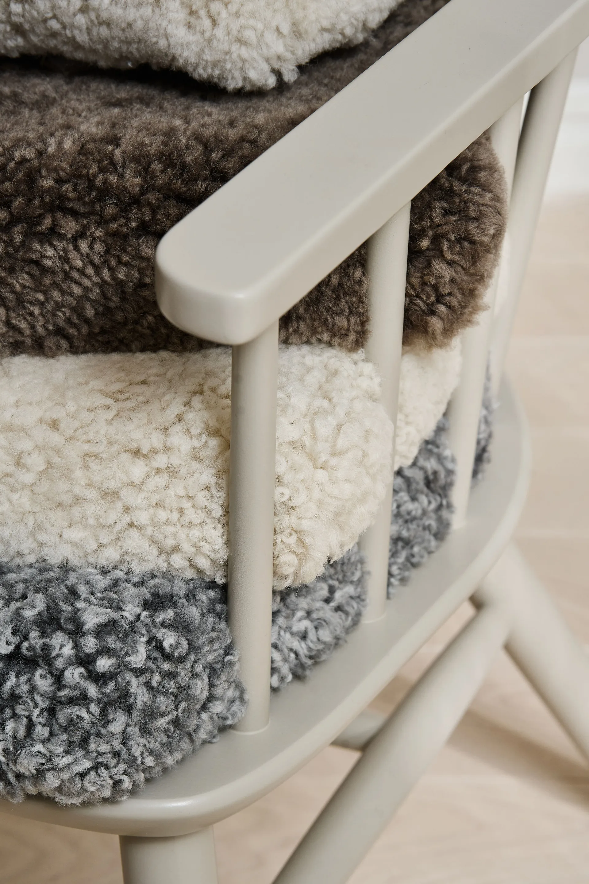 Henriette armchair cushion&headrest Mist-Moonlight Stolab