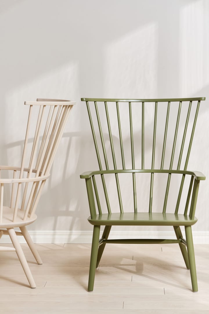 Henriette armchair cushion&headrest Olive green-Espresso Stolab