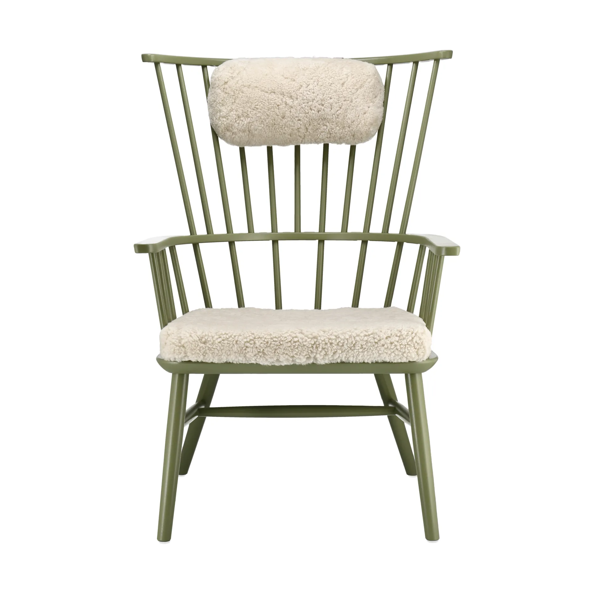 Henriette armchair cushion&headrest Olive green-Moonlight Stolab