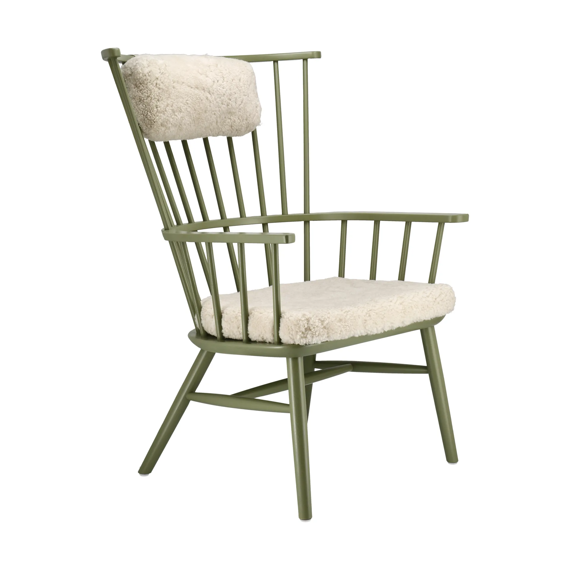 Henriette armchair cushion&headrest Olive green-Moonlight Stolab