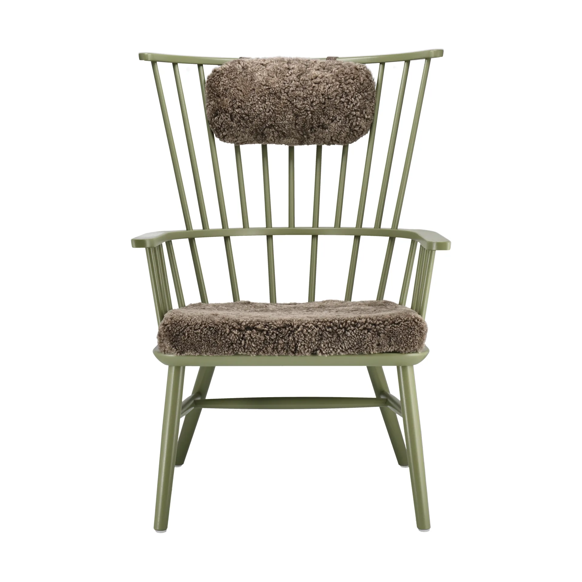 Henriette armchair cushion&headrest Olive green-Sahara Stolab