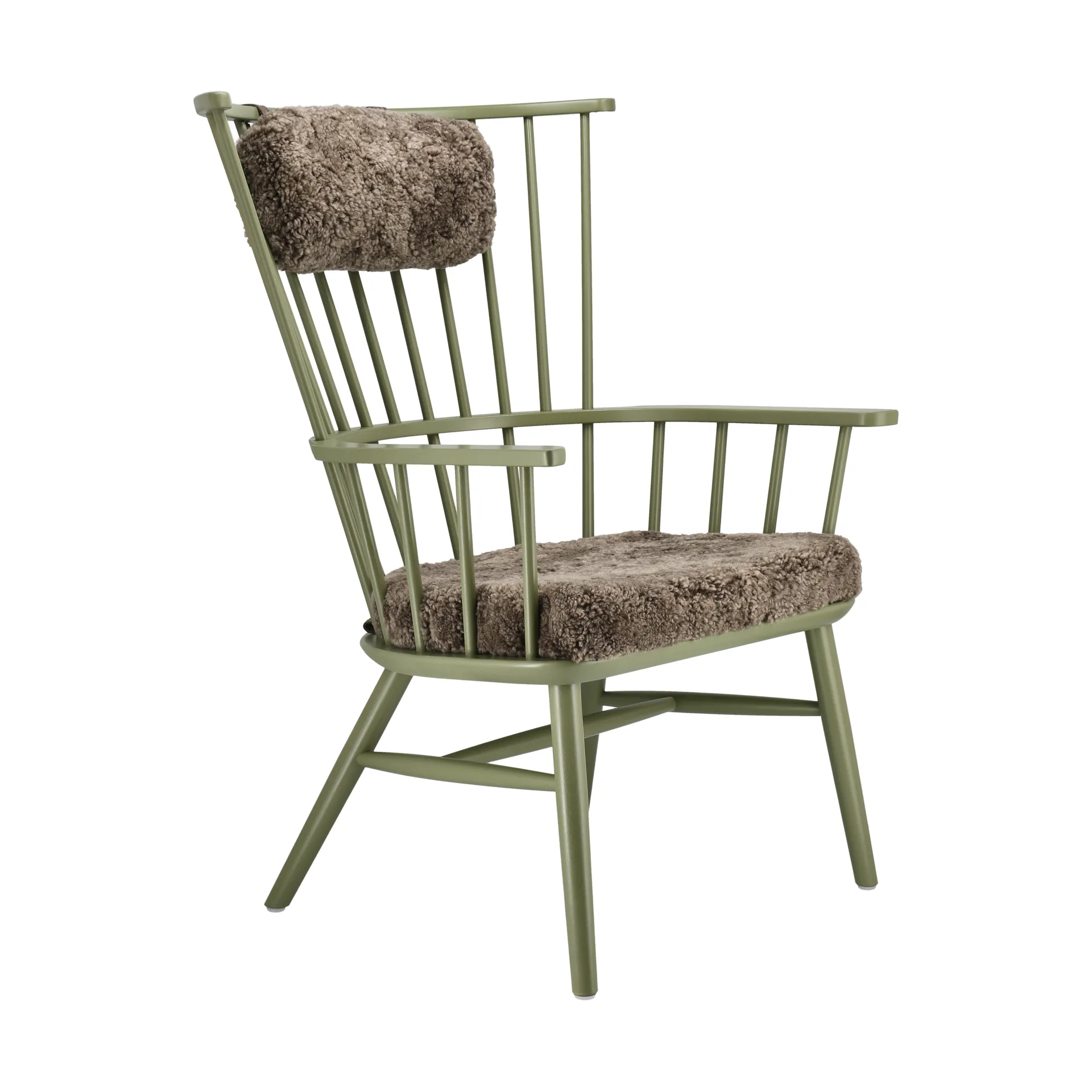 Henriette armchair cushion&headrest Olive green-Sahara Stolab