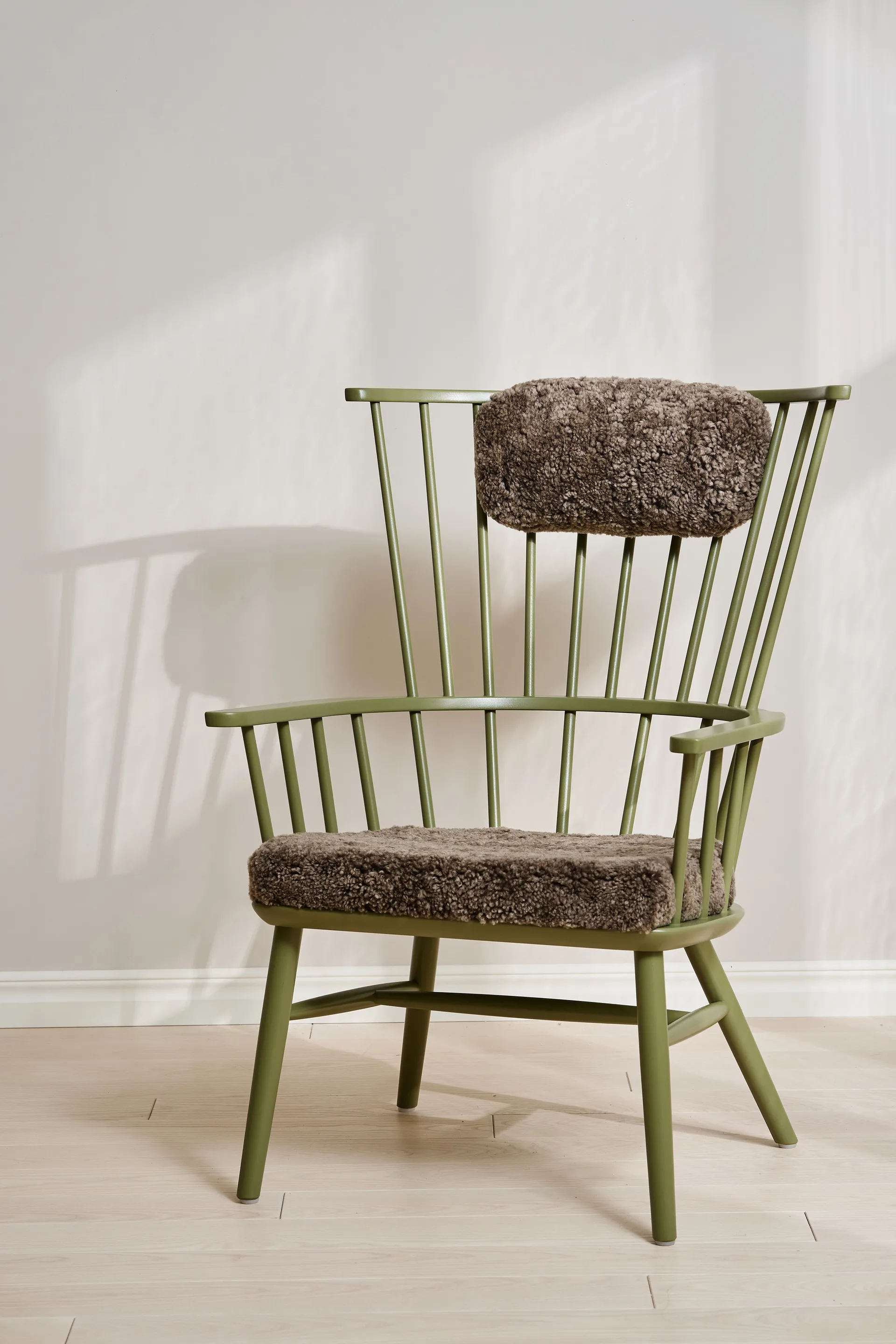 Henriette armchair cushion&headrest Olive green-Sahara Stolab