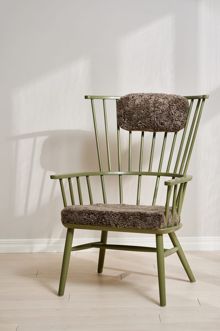 Henriette armchair cushion&headrest Olive green-Sahara Stolab