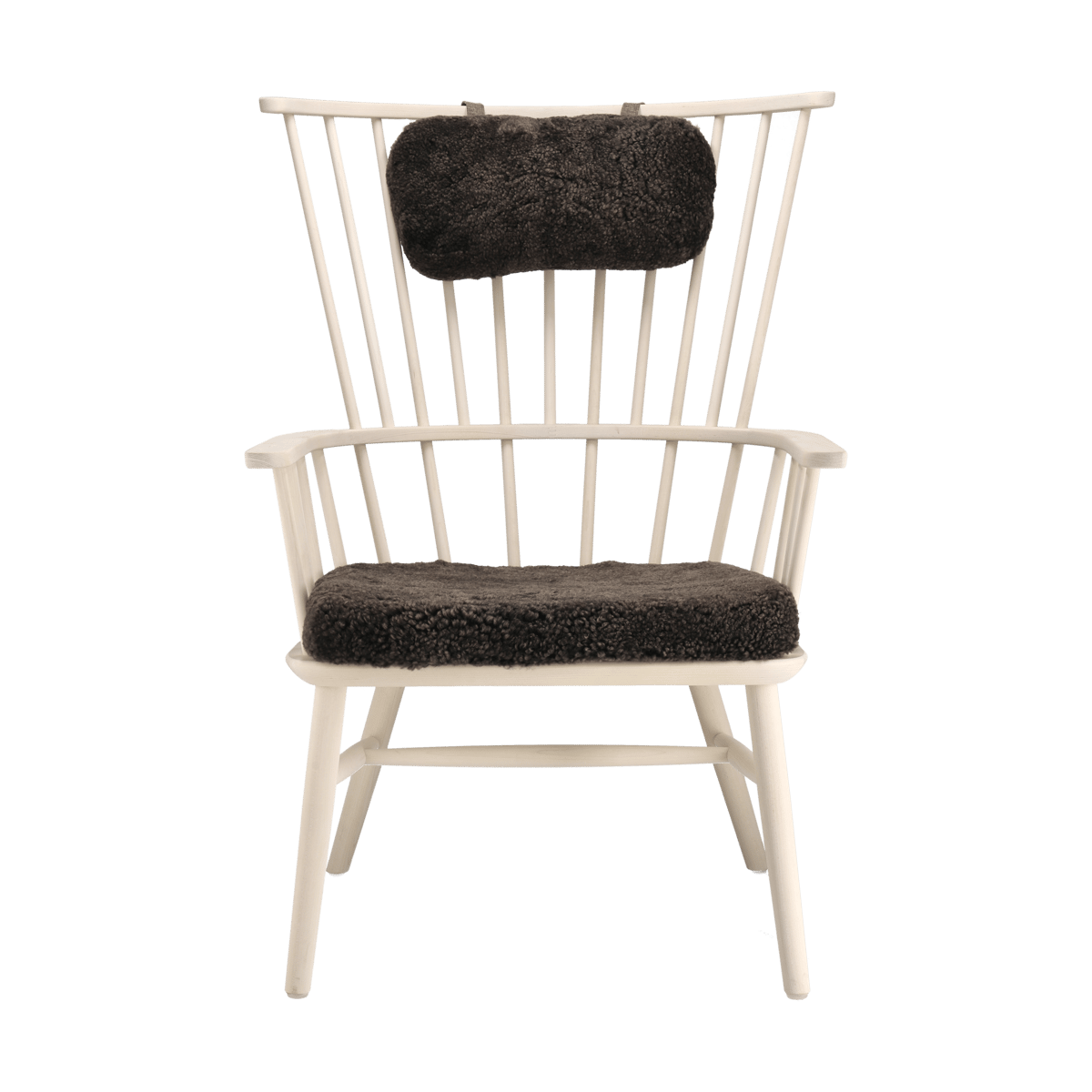 Stolab Henriette armchair cushion&headrest White oiled-Espresso