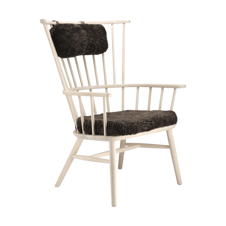 Henriette armchair cushion&headrest White oiled-Espresso Stolab