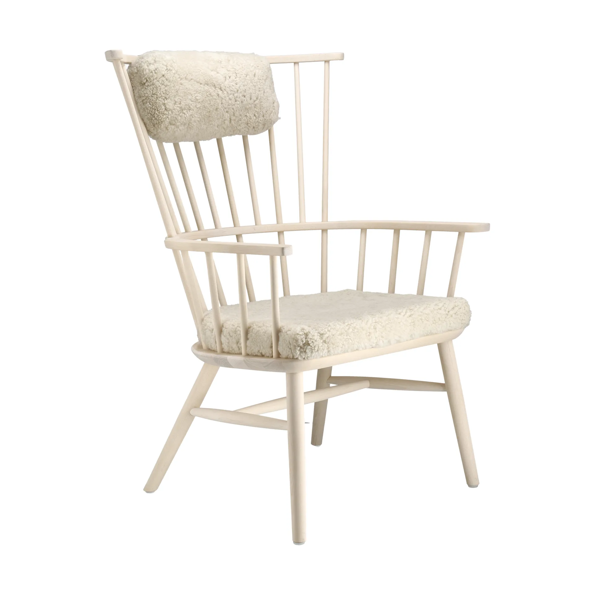 Henriette armchair cushion&headrest White-oiled-Moonlight,  Stolab