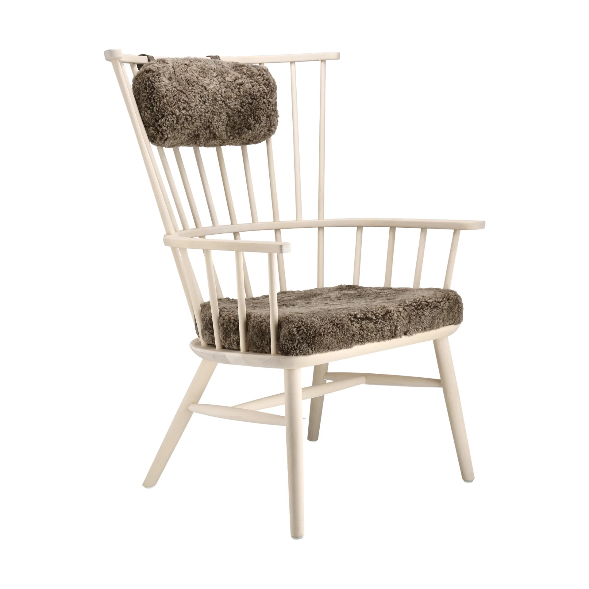 Henriette armchair cushion&headrest White oiled-Sahara,  Stolab