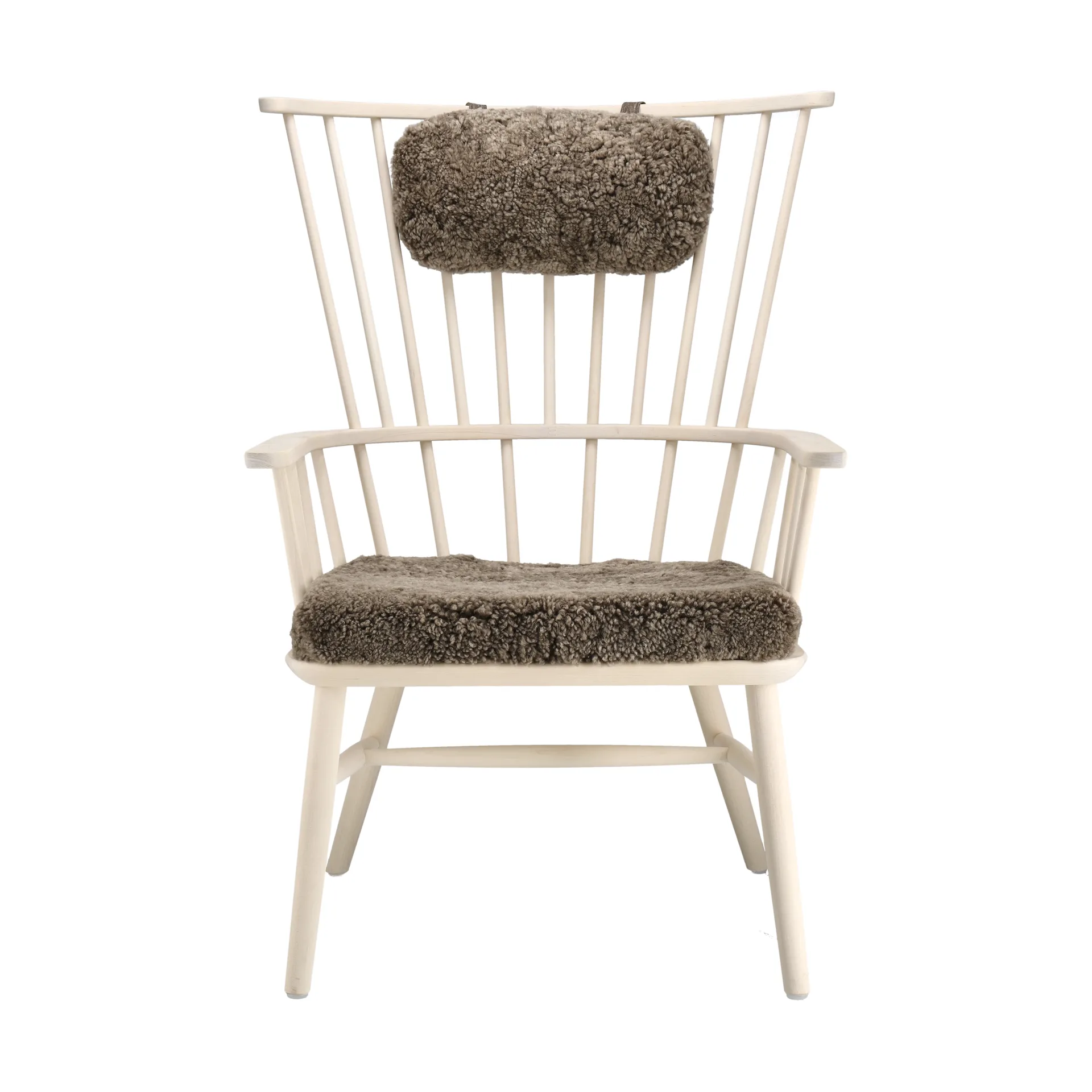 Henriette armchair cushion&headrest White oiled-Sahara Stolab