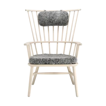 Henriette armchair cushion&headrest White oiled-Scand. grey - undefined - Stolab