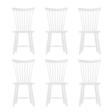 Lilla Åland chair, White (birch), 6-pack - Stolab