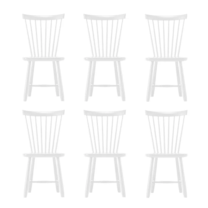 Lilla Åland chair, White (birch), 6-pack - Stolab