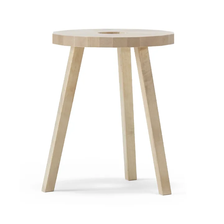 Lilla Snåland round stool - Birch natural oil, Ø35x45 cm - Stolab